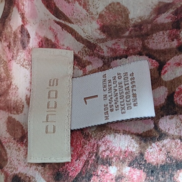 Chico’s Bernita Animal Pattern Jacket, Sz 1 (8) - Picture 6 of 8